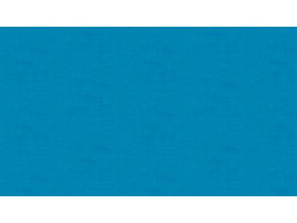 Látka bavlna v metráži 1473T4 modro tyrkysová jednobarevná se vzorem textury lnu