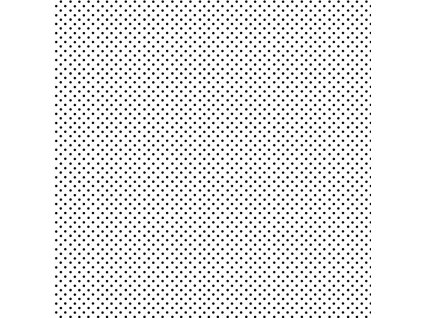 Látka bavlna v metráži 830WX se vzorem černých puntíků na bílém podkladu