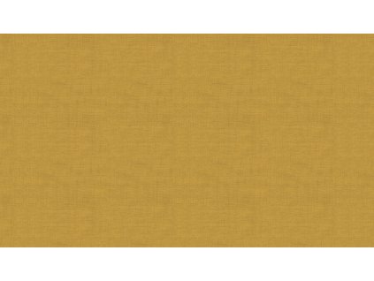 Látka bavlna v metráži 1473Y26 žlutá hořčicová jednobarevná se vzorem textury lnu