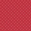Látka bavlna v metráži 836R s geometrickým motivem vzor růžové chmýří pampelišky na červeném podkladu