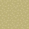 Látka bavlna v metráži 057G s Art Deco motivem vzor smetanové jarní lístky na zeleném podkladu