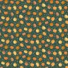 Látka bavlna v metráži 101G s podzimním motivem vzor dýně na tmavě zeleném podkladu