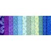 Set látek Mollys Magic B s květinovým a geometrickým vzorem ve fialových, zelených, modrých a tyrkysových odstínech deatil