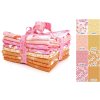 Fat Quarters Petals and Stitches L látky s motivem květin ve žlutých a růžových odstínech