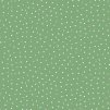 Látka bavlna v metráži 1580G s geometrickým motivem, vzor bílý puntík na zeleném podkladu