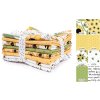 Fat Quarters Sunny Honey L látky s květinovým a geometrickým motivem v bílých, žlutých a zelených odstínech