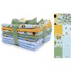Fat Quarters Sunny Honey B látky s květinovým a geometrickým motivem v modrých, žlutých a zelených odstínech