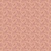 Látka bavlna v metráži 10083E s motivem rostlin, vzor červené rostliny na růžovém podkladu