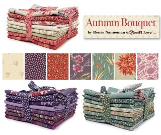 🍂🍁🍂🍁 Nová kolekce podzimních látek Autumn Bouquet od návrhářky Renee Nanneman, zachycuje magický moment, kdy se léto loučí...