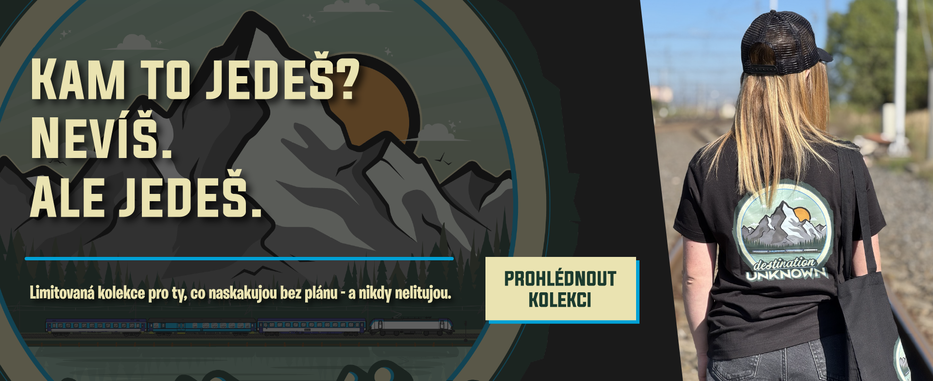 Destination Unknown - limitovaná kolekce oblečení s železničním motivem