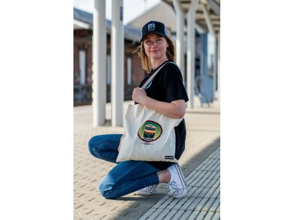 Plátěná taška s lokomotivou Krysa Banán Pražská dvojka Potkan 151