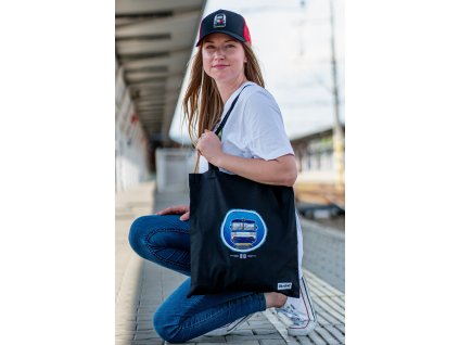 Plátěná taška Orchestrion šukafon 810 lokálka vlak mašina loko