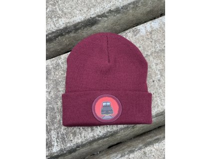 Zimní čepice s potiskem a motivem lokomotivy Siemens Taurus kulich 1016 1116 1216 railjet vlak mašina