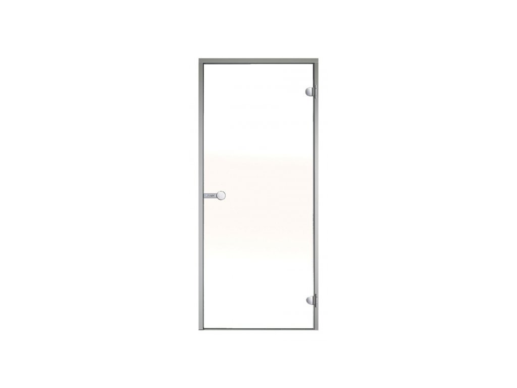 Dveře do parní sauny ALU HARVIA 8x19, satinované, 790x1890 mm, šedý rám