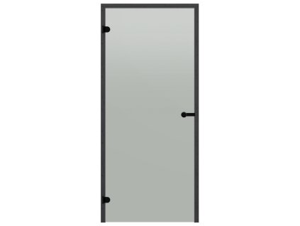 Dveře do sauny HARVIA 7x19, satinované 690x1890 mm, borovice, černý rám