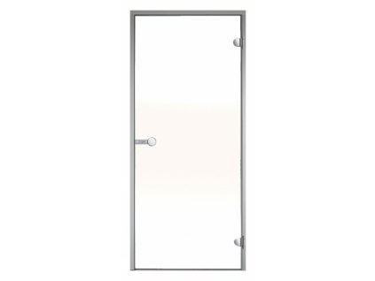 Dveře do parní sauny ALU HARVIA 9x19, satinované, 890x1890 mm, šedý rám