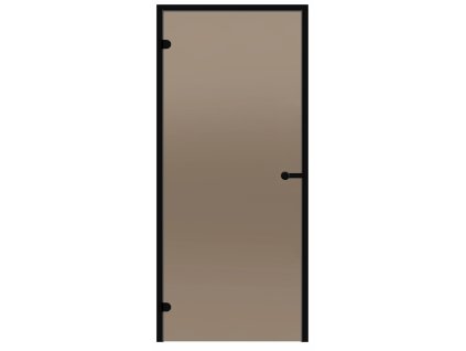 Dveře do parní sauny ALU HARVIA 7x19, bronzové 690x1890 mm, černý rám