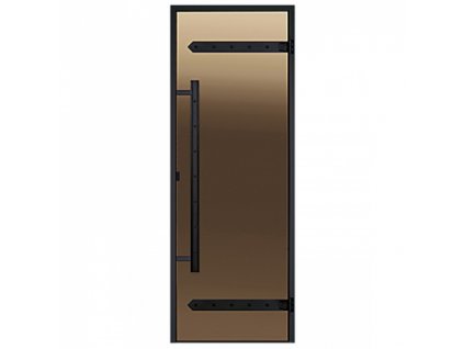 Dveře do parní sauny ALU HARVIA Legend 8x19, bronzové, 790x1890 mm