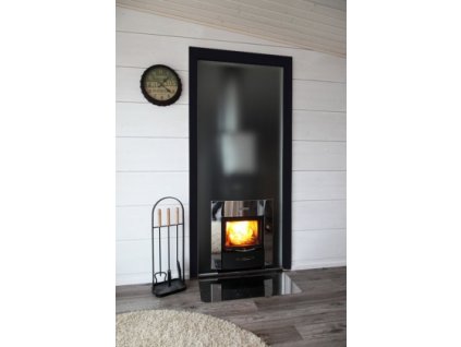 Skleněná stěna Glass Wall DUO 9*19 (sklo, černý hliník. rám, alu set)