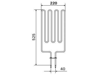 Topné těleso, spirála pro saunová kamna AV6, 1900W/230V