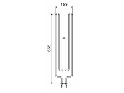 Topné těleso, spirála pro saunová kamna FG,QR,PC (E,H,F), 2260W/230V