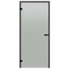 Dveře do sauny HARVIA 7x19, satinované 690x1890 mm, borovice, černý rám