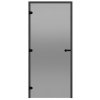 Dveře do sauny HARVIA 8x21, šedé 790x2090 mm, borovice, černý rám