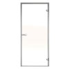 Dveře do parní sauny ALU HARVIA 9x21, satinované, 890x2090 mm, šedý rám