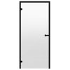 Dveře do parní sauny ALU HARVIA 7x19, čiré 690x1890 mm, černý rám