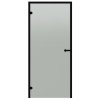 Dveře do parní sauny ALU HARVIA 7x19, satinované 690x1890 mm, černý rám