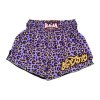 Muay Thai trenky Fancy Leopard Purple