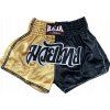 Muay Thai trenky Double Gold Black