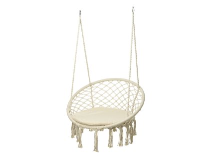 8453 25 zavesne kreslo kruhove 82cm v boho style bezova