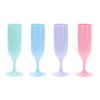 Plastový pohár na šampanské 177 ml, mix farieb