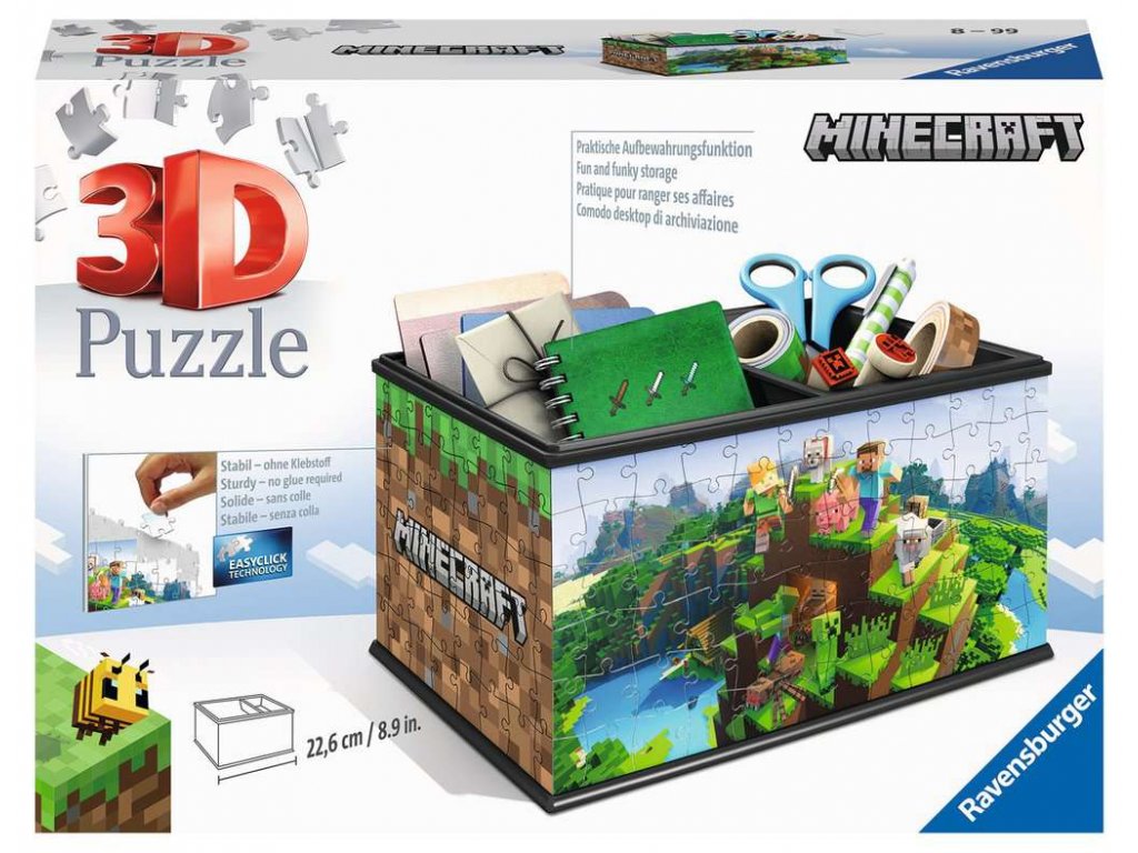 minecraft úložná krabice 3D puzzle 01