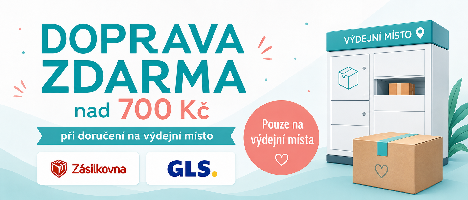 Doprava zdarma nad 700kč na výdejní místa