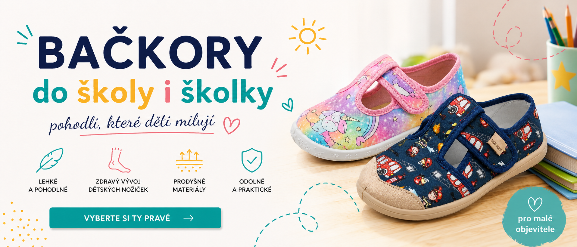 Bačkory do školy i školky