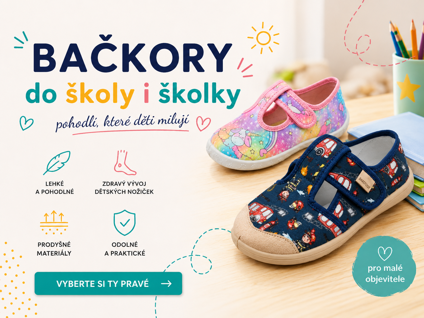 Bačkory do školy i školky