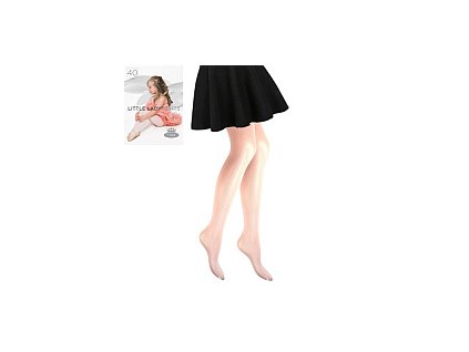 LITTLE lady tights nohy bianco