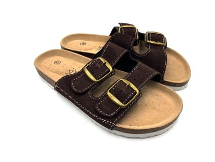 32097 damske korkove biopantofle hnede