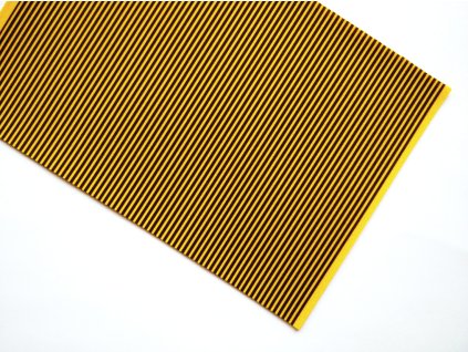 Gelbe und schwarze Streifen – Filzplatte