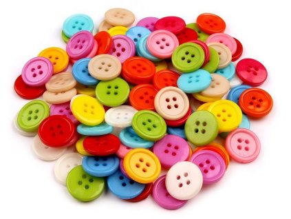 Knoflík  čtyřdírkový 24" (plast)