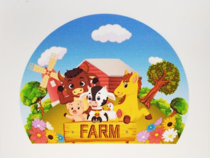 Bauernhof - Baumwollpanel A5 (für Umschlag)