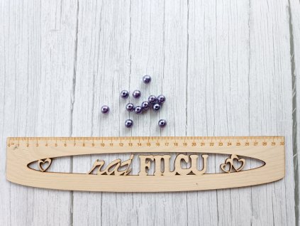 Fioletowy okrągły koralik 10 szt. (plastikowy)