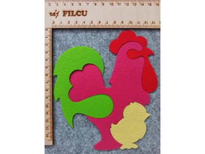 Puzzle slepice s kuřetem - výseky