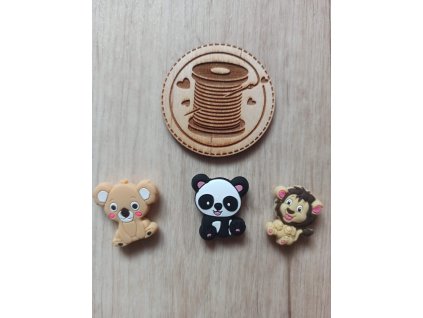 Silikonperle - Koala, Panda, Löwe