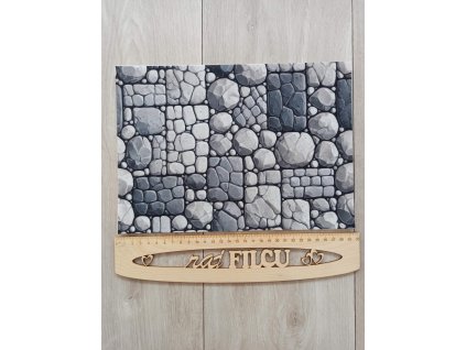 Kamenná dlažba šedá - filcový panel