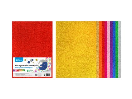 Moosgummi A4 třpytivý - sada 10 ks