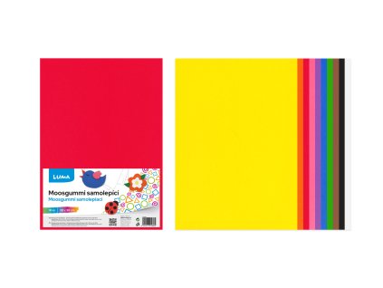 Moosgummi A4 mix barev samolepící - sada 10 ks