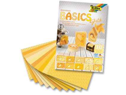 Papír žlutý KREATIV BASIC - sada
